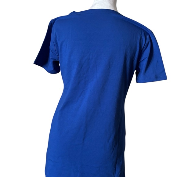 Susan Graver Royal Blue Square Neck Tee 54% Cotton 40% modal 6% spandex - Picture 2 of 3